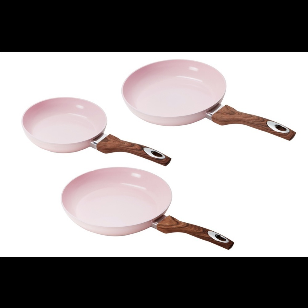 Phantom Chef Grove Collection 3-Piece‎ Frypan Set – Pink | NWT